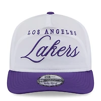 Men's New Era White/Purple Los Angeles Lakers 2025 NBA Draft On-Stage Nylon 19TWENTY Adjustable Hat
