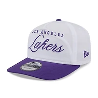 Men's New Era White/Purple Los Angeles Lakers 2025 NBA Draft On-Stage Nylon 19TWENTY Adjustable Hat