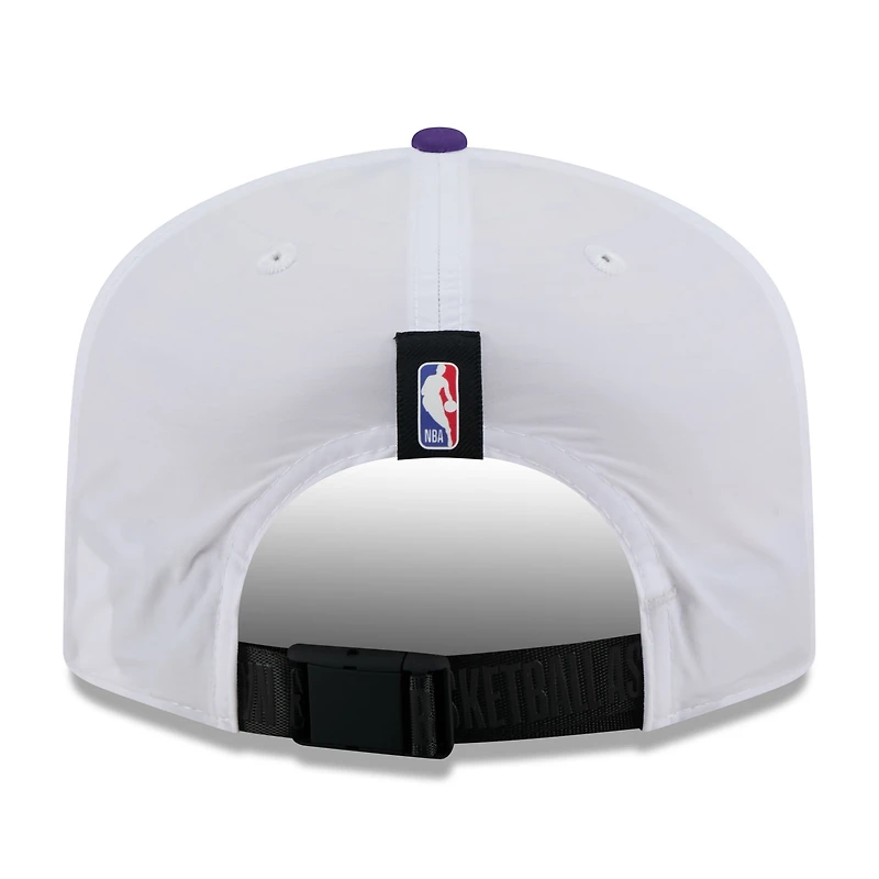 Men's New Era White/Purple Los Angeles Lakers 2025 NBA Draft On-Stage Nylon 19TWENTY Adjustable Hat