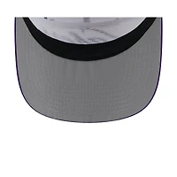 Casquette ajustable New Era 19TWENTY en nylon blanc/violet pour homme, draft NBA 2025, Los Angeles Lakers