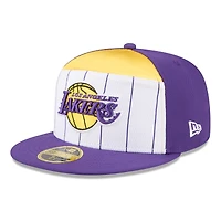 Men's New Era  White/Purple Los Angeles Lakers 2025 NBA Tip Off Split Panel 59FIFTY Fitted Hat