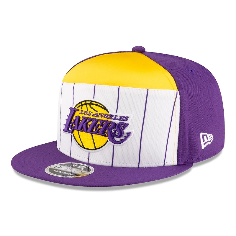 Men's New Era  White/Purple Los Angeles Lakers 2025 NBA Tip Off Split Panel 9FIFTY Snapback Hat