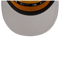 Casquette New Era blanche/violette Los Angeles Lakers 2025 NBA Tip Off Split Panel 9FIFTY Snapback pour homme