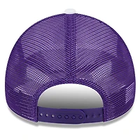 Casquette de camionneur réglable Los Angeles Lakers Court Sport Foam A-Frame 9FORTY New Era blanc/violet pour hommes