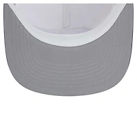 Men's New Era White/Purple Los Angeles Lakers Dip-Dye 9FIFTY A-Frame Trucker Snapback Hat