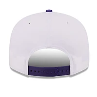 Men's New Era White/Purple Los Angeles Lakers Retro Swoop 9FIFTY Snapback Hat