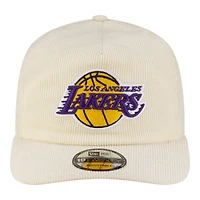 Casquette ajustable New Era blanche Los Angeles Lakers 19TWENTY années 80 en velours côtelé chromé