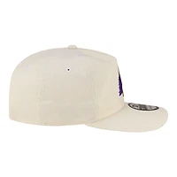 Men's New Era  White Los Angeles Lakers 19TWENTY 80s Chrome Corduroy Adjustable Hat