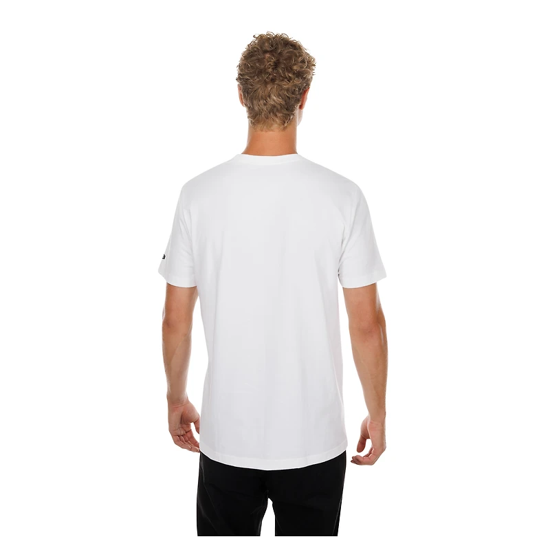 T-shirt New Era blanc pour homme avec logo Los Angeles Lakers.