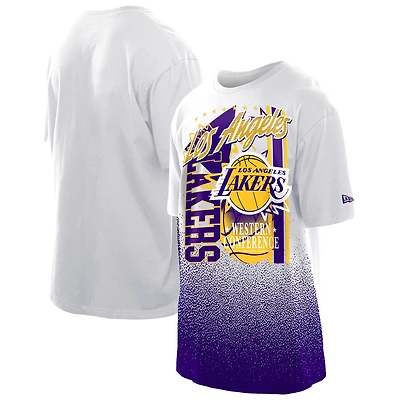 Men's New Era  White Los Angeles Lakers Injection Sport Classics T-Shirt