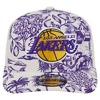 Men's New Era White Los Angeles Lakers Lemon Tree 9SEVENTY Adjustable Hat