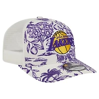 Men's New Era White Los Angeles Lakers Lemon Tree 9SEVENTY Adjustable Hat
