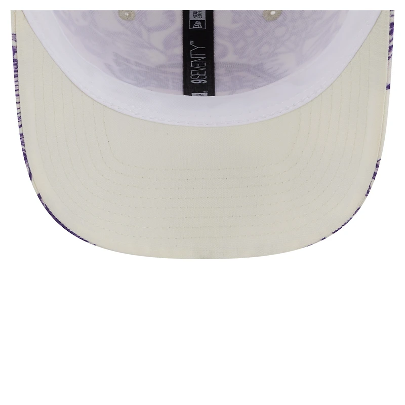 Men's New Era White Los Angeles Lakers Lemon Tree 9SEVENTY Adjustable Hat