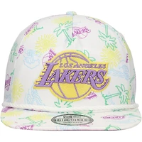 Men's New Era White Los Angeles Lakers Palm Trees and Waves Golfer Adjustable Hat