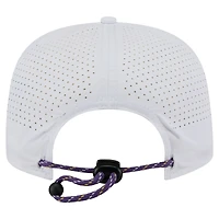 Casquette de golf ajustable New Era blanche pour homme avec logo Performance Rope des Los Angeles Lakers
