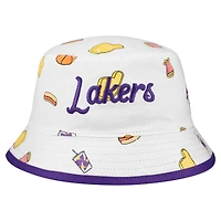 Bob réversible blanc Los Angeles Lakers Team Cheer pour homme New Era