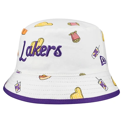 Bob réversible blanc Los Angeles Lakers Team Cheer pour homme New Era
