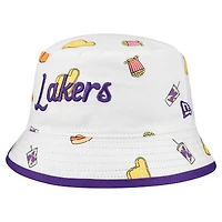 Bob réversible blanc Los Angeles Lakers Team Cheer pour homme New Era