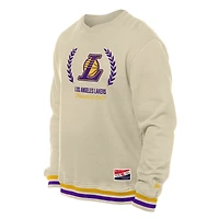 Sweat-shirt à enfiler rétro Los Angeles Lakers blanc New Era pour homme