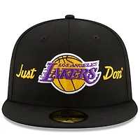 Men's New Era x Just Don Black Los Angeles Lakers - Team 59FIFTY Fitted Hat