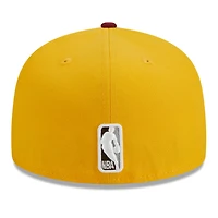 Casquette ajustée 59FIFTY bicolore New Era des Lakers de Los Angeles pour hommes, jaune/rouge
