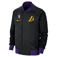 Veste Nike noire Los Angeles Lakers 2024/25 City Edition Authentic Showtime Performance entièrement zippée pour homme