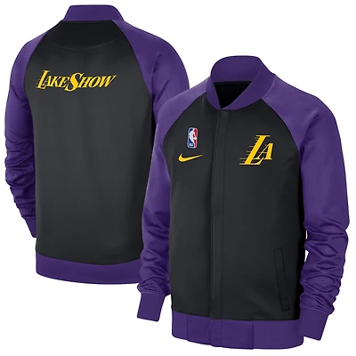 Men's Nike Black Los Angeles Lakers 2024/25 City Edition Authentic Showtime Performance Full-Zip Jacket