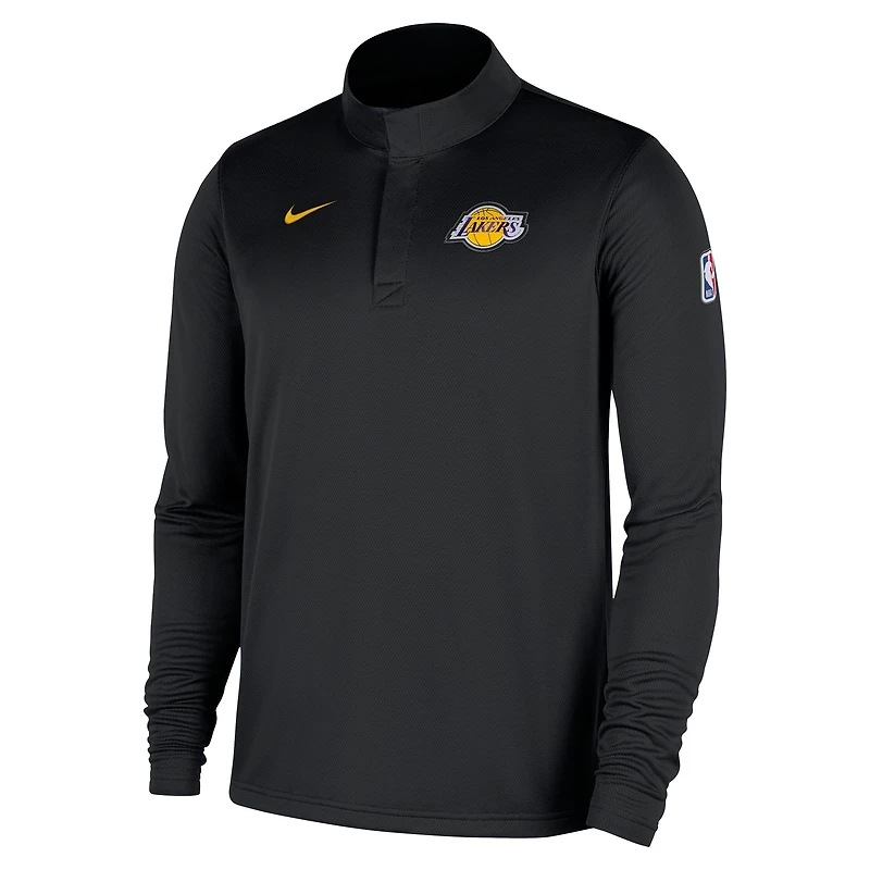 Men's Nike Black Los Angeles Lakers 2025/26 Authentic Coaches Quarter-Zip Dri-Fit Top