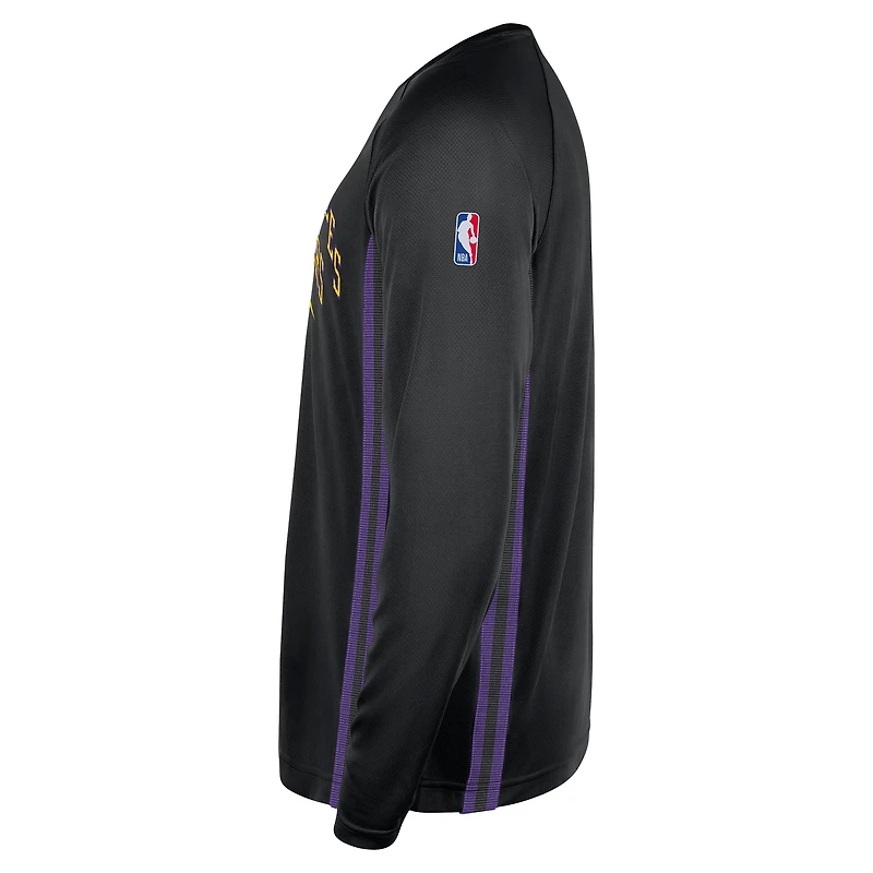Men's Nike Black Los Angeles Lakers 2025/26 City Edition Authentic Pregame Dri-FIT Long Sleeve Shooting T-Shirt