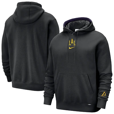 Sweat à capuche premium Nike pour homme, noir, Los Angeles Lakers, édition City 2025/26 Courtside Remix