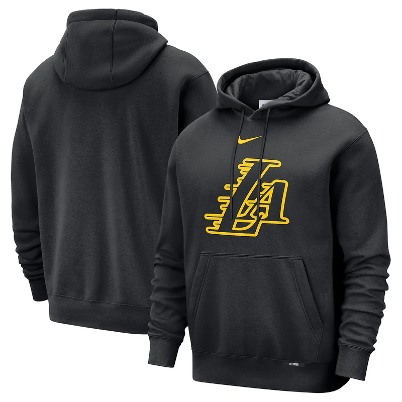 Men's Nike Black Los Angeles Lakers 2025/26 City Edition Essential Logo Remix Hoodie