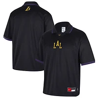 Men's Nike  Black Los Angeles Lakers 2025/26 City Edition Remix Courtside Air Half-Sleeve Polo