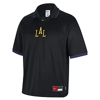 Men's Nike  Black Los Angeles Lakers 2025/26 City Edition Remix Courtside Air Half-Sleeve Polo