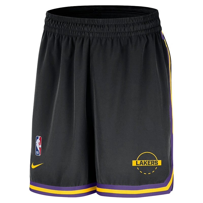Short tissé Nike noir authentique Los Angeles Lakers pour homme