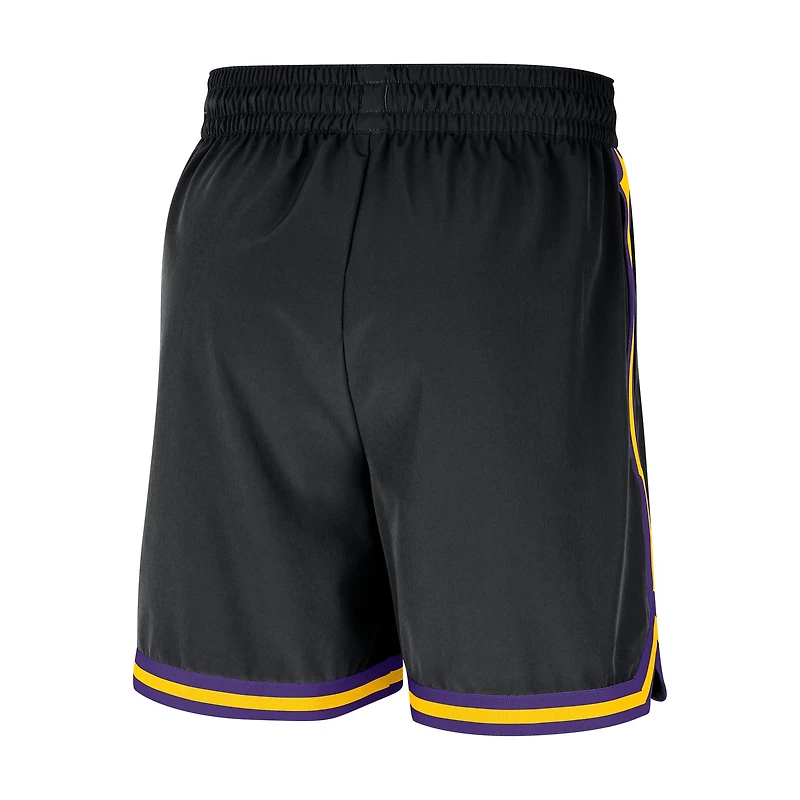 Short tissé Nike noir authentique Los Angeles Lakers pour homme