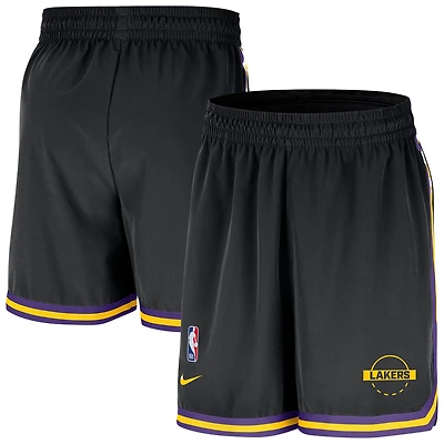 Short tissé Nike noir authentique Los Angeles Lakers pour homme
