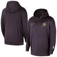 Sweat à capuche Nike noir authentique pour homme Los Angeles Lakers Practice Yoga Restore Dri-Fit