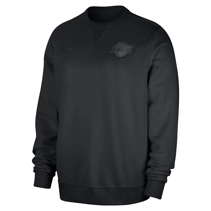 Sweat-shirt Nike noir authentique des Los Angeles Lakers pour homme, édition standard, Dri-FIT Travel