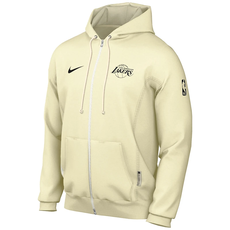 Men's Nike Cream Los Angeles Lakers Authentic Standard Issue Full-Zip Hoodie Jacket