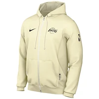 Men's Nike Cream Los Angeles Lakers Authentic Standard Issue Full-Zip Hoodie Jacket