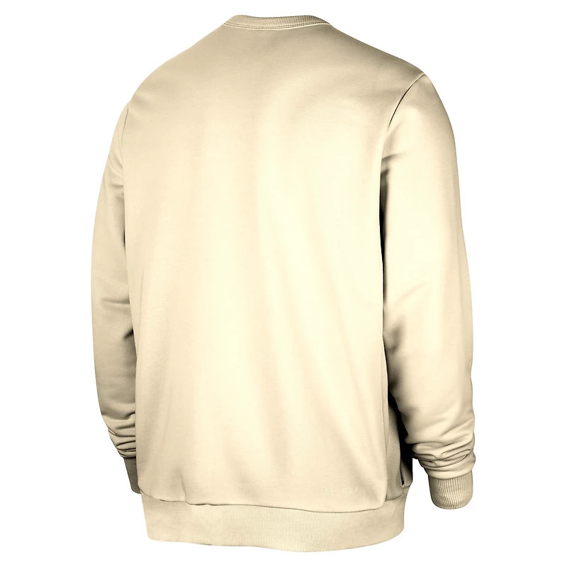 Men's Nike Cream Los Angeles Lakers Courtside Standard Issue Performance Pullover Sweatshirt