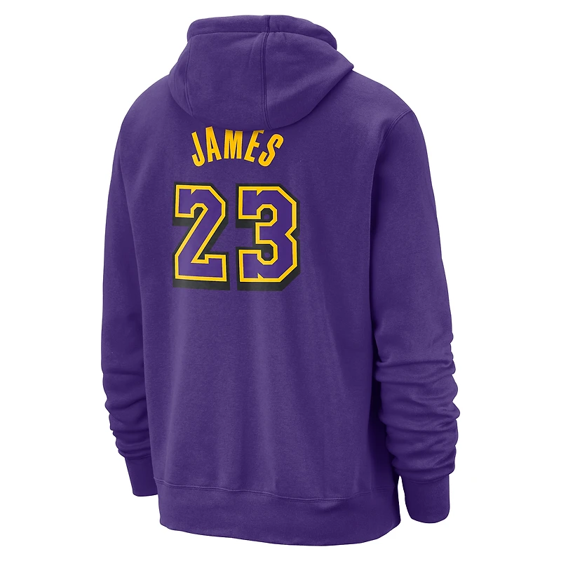 Men's Nike LeBron James Purple Los Angeles Lakers 2024/25 City Edition Name & Number Pullover Hoodie