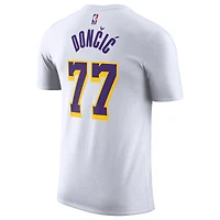 Men's Nike Luka Dončić White Los Angeles Lakers Statement Edition Name & Number T-Shirt