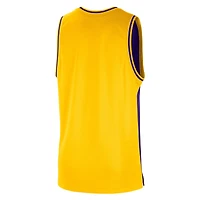 Men's Nike Purple/Gold Los Angeles Lakers Courtside Versus Force Split DNA Performance Mesh Tank Top