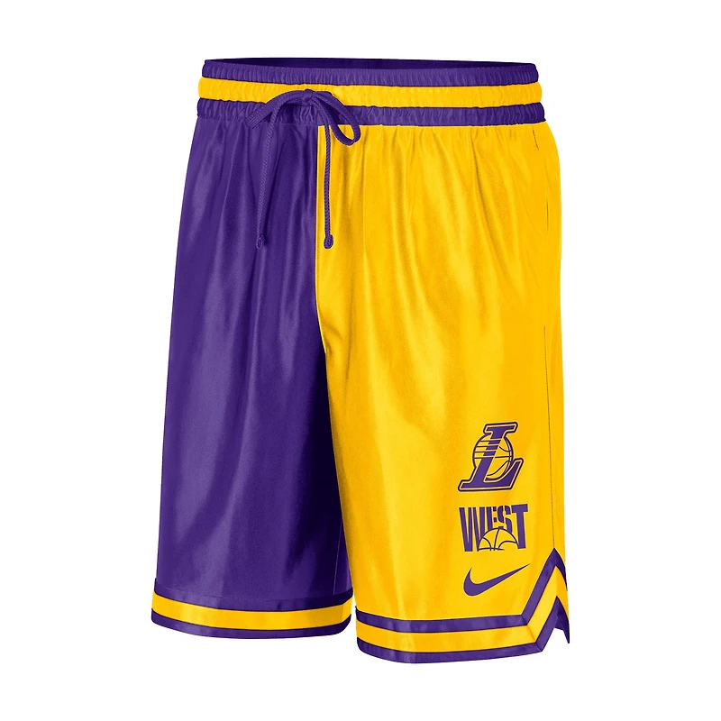 Short pour homme Courtside Versus Force Split DNA Performance Los Angeles Lakers Violet/Or