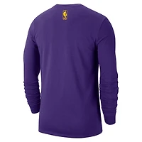 T-shirt à manches longues Nike violet Los Angeles Lakers 2024/25 City Edition Essential Logo pour homme