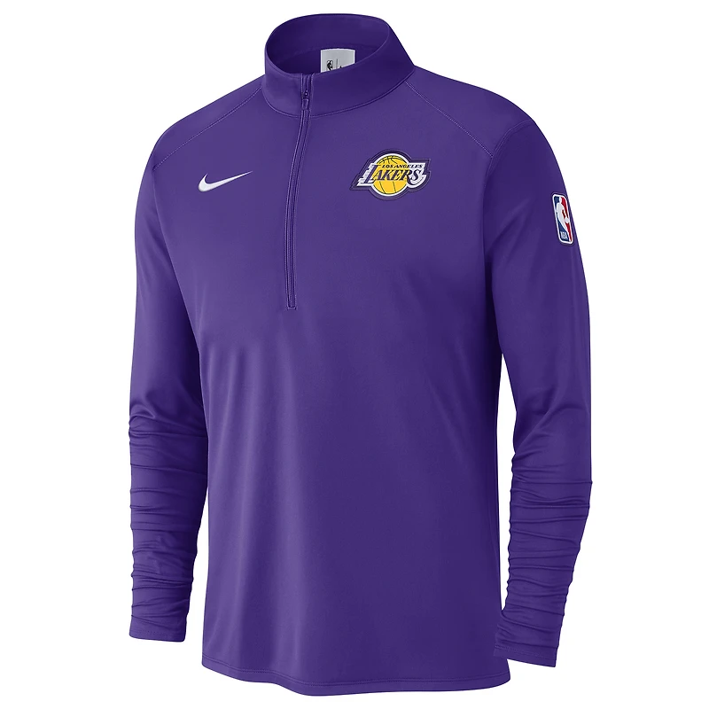 Men's Nike Purple Los Angeles Lakers 2024/25 Courtside Performance Half-Zip Top