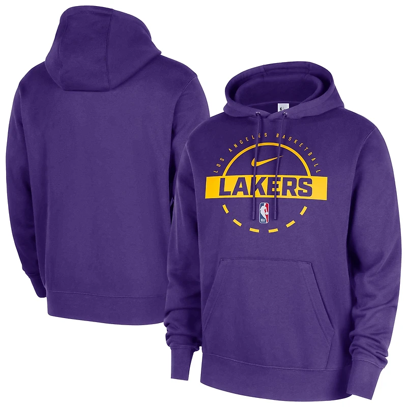 Men's Nike Purple Los Angeles Lakers 2025/26 Authentic Practice Club Pullover Hoodie
