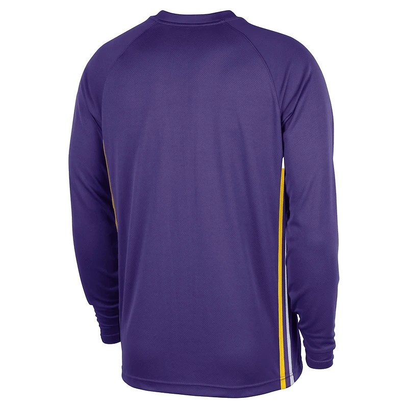 Men's Nike Purple Los Angeles Lakers 2025/26 Authentic Pre-Game Legend Dri-FIT Long Sleeve Shooting Shirt