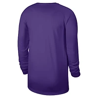 T-shirt Nike violet Los Angeles Lakers 2025/26 On-Court Flare Dri-FIT d'entraînement à manches longues Tri-Blend pour homme